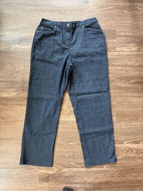 Ruby Rd. Petite Dark Wash Straight Leg Jeans | Stretch Denim | Size 8P